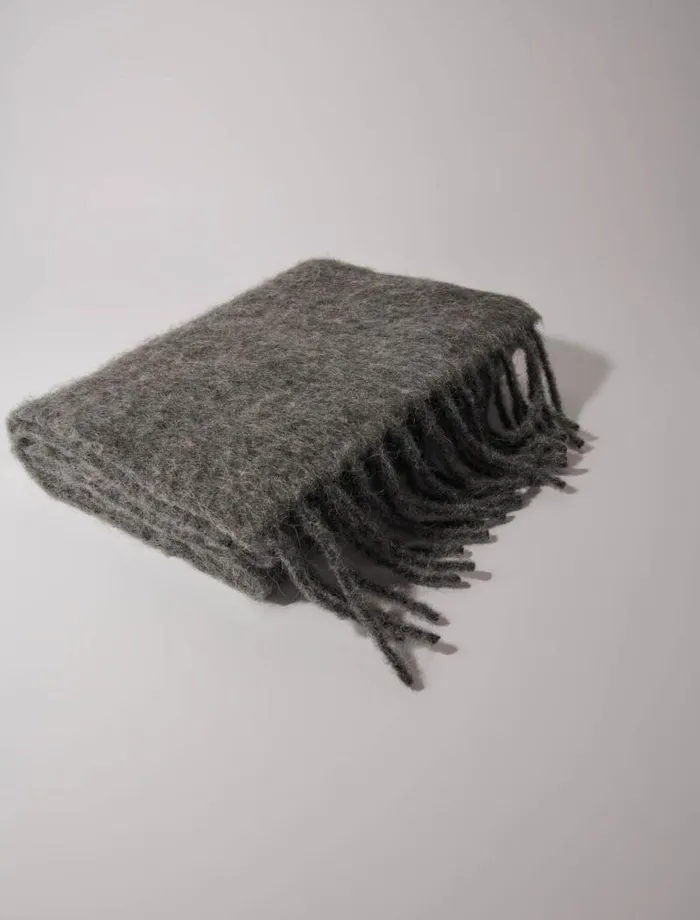 Maje Scarves and Ponchos Womens Alpaca Blend Scarf Anthracite