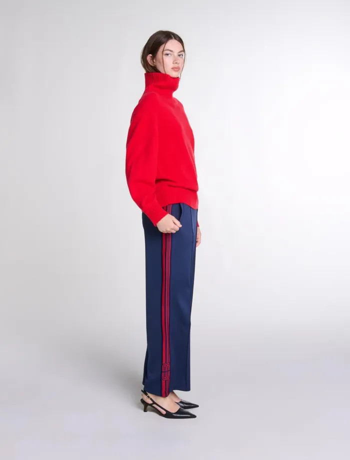 Maje Sweaters and Cardigans Womens Highneck Cashmere Jumper Red