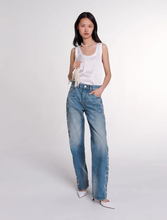Maje Tops and Shirts Womens Silk Tank Top White