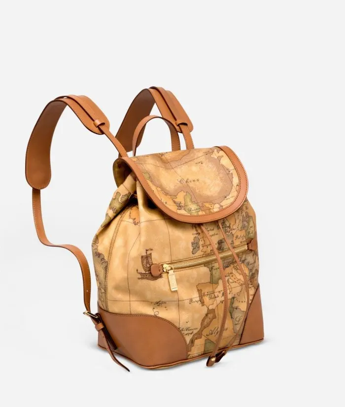 Man Backpacks and Belt Bags Alviero Martini Geo Classic Backpack With Leather Corners