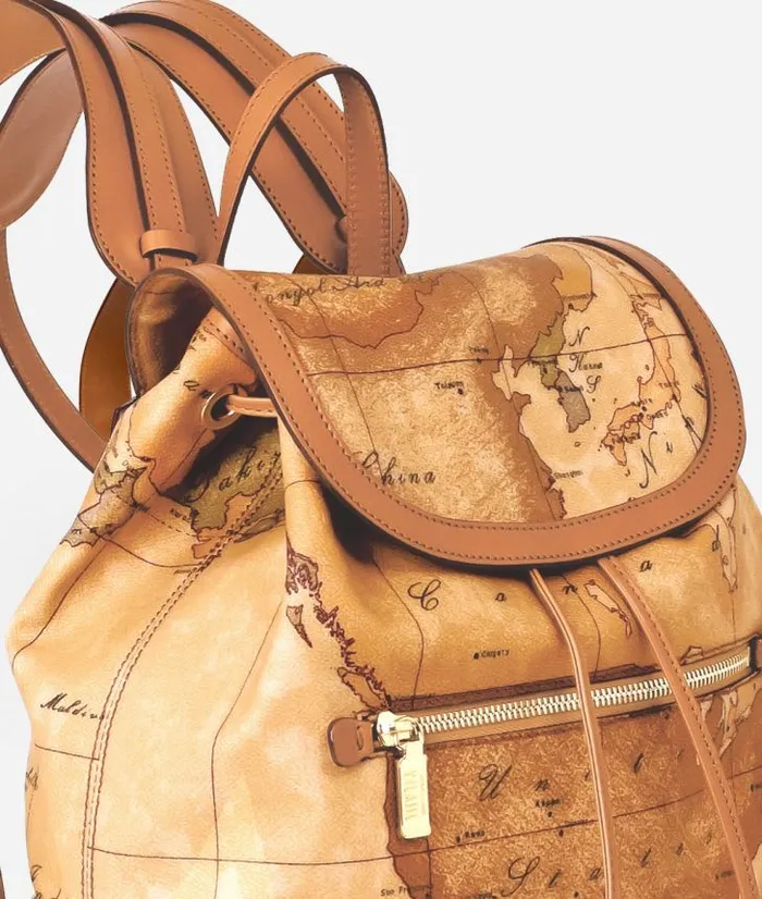Man Backpacks and Belt Bags Alviero Martini Geo Classic Backpack With Leather Corners