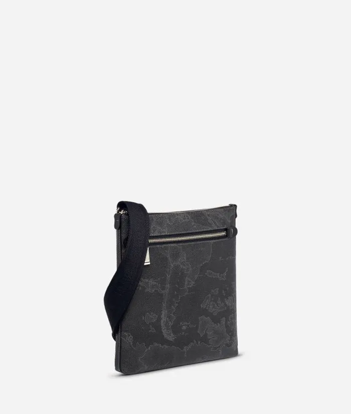 Man Crossbody and Messenger Bags Alviero Martini Geo Black Medium Crossbody Bag