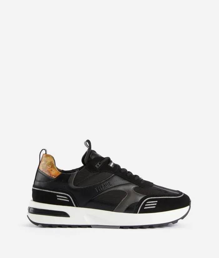 Man Sneakers and Ankle Boots Alviero Martini Geo Road Abu Dhabi Nylon And Faux Napa Leather Sneakers Black Man Sneakers and Ankle Boots Alviero Martini Geo Road Abu Dhabi Nylon And Faux Napa Leather Sneakers Black