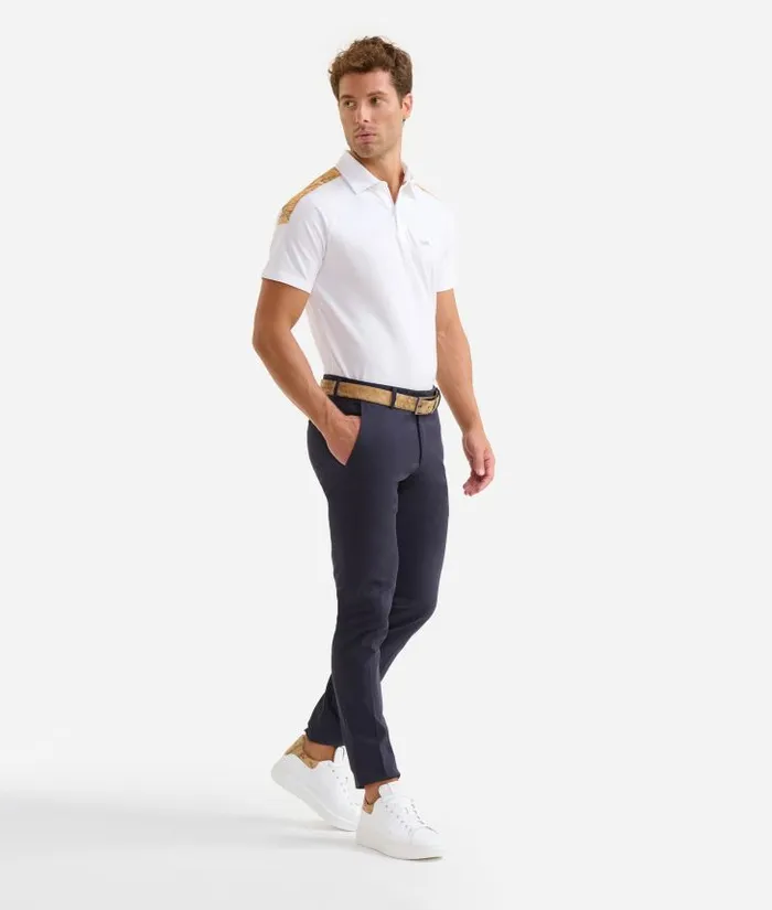 Man Trousers Alviero Martini Super Slim Fit Stretch Cotton Trousers Navy Blue Man Trousers Alviero Martini Super Slim Fit Stretch Cotton Trousers Navy Blue