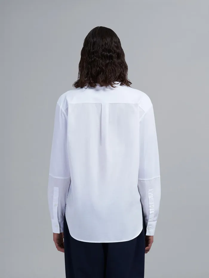 Marni Bio Cotton Jersey And Poplin Tshirt Lily White Mens Sweatshirts and Tshirts Marni Bio Cotton Jersey And Poplin Tshirt Lily White Mens Sweatshirts and Tshirts