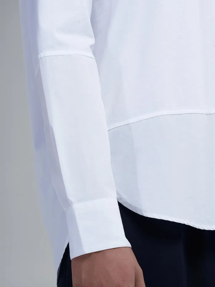 Marni Bio Cotton Jersey And Poplin Tshirt Lily White Mens Sweatshirts and Tshirts Marni Bio Cotton Jersey And Poplin Tshirt Lily White Mens Sweatshirts and Tshirts