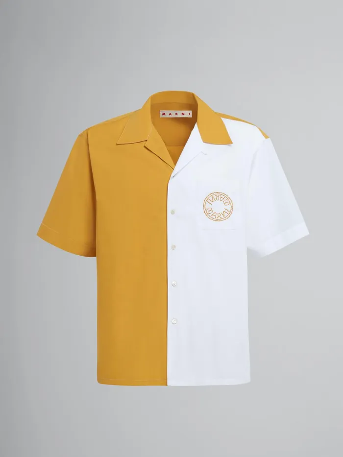 Marni Bio Poplin Bowling Shirt Gold Mens Shirts