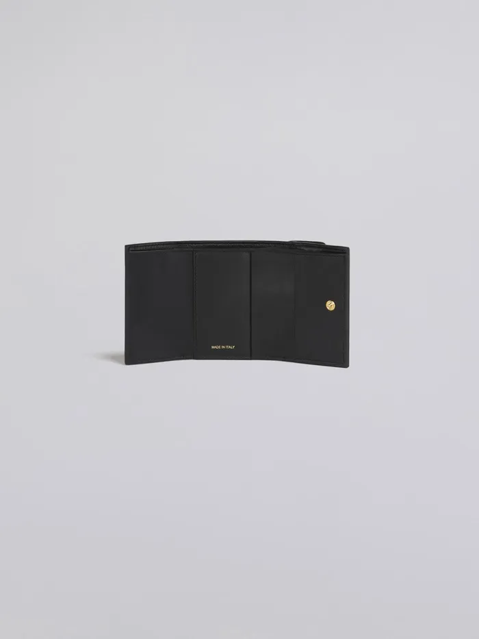 Marni Blue Grey And Red Saffiano Leather Trifold Wallet Vivid Blu Womens Wallets and Small Leather Goods Marni Blue Grey And Red Saffiano Leather Trifold Wallet Vivid Blu Womens Wallets and Small Leather Goods