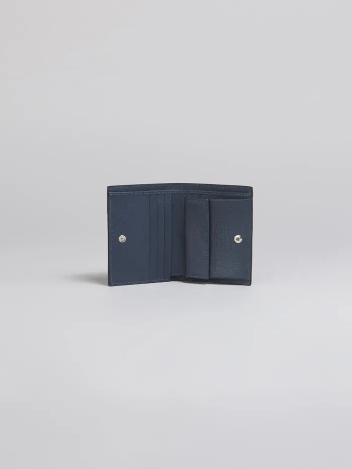 Marni Blue Saffiano Leather Bifold Wallet Orion Blue Mens Wallets and Small Leather Goods Marni Blue Saffiano Leather Bifold Wallet Orion Blue Mens Wallets and Small Leather Goods