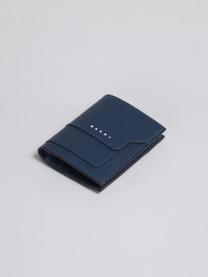 Marni Blue Saffiano Leather Bifold Wallet Orion Blue Mens Wallets and Small Leather Goods Marni Blue Saffiano Leather Bifold Wallet Orion Blue Mens Wallets and Small Leather Goods