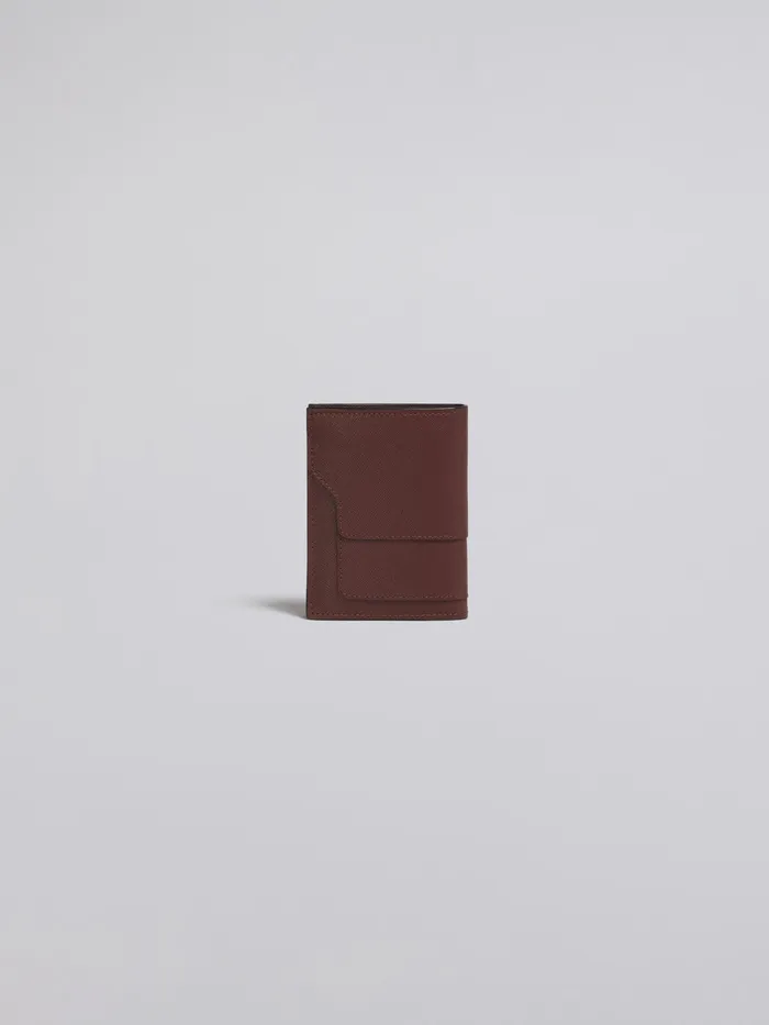 Marni Burgundy Saffiano Leather Bifold Wallet Wild Cherry Womens Wallets and Small Leather Goods Marni Burgundy Saffiano Leather Bifold Wallet Wild Cherry Womens Wallets and Small Leather Goods