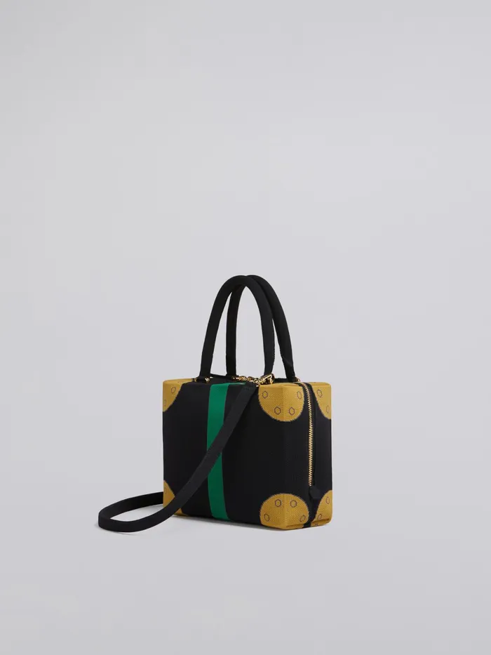 Marni Cubic Bag In Trompel039il Jacquard Black Womens Handbags Marni Cubic Bag In Trompel039il Jacquard Black Womens Handbags