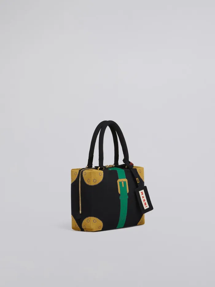 Marni Cubic Bag In Trompel039il Jacquard Black Womens Handbags Marni Cubic Bag In Trompel039il Jacquard Black Womens Handbags