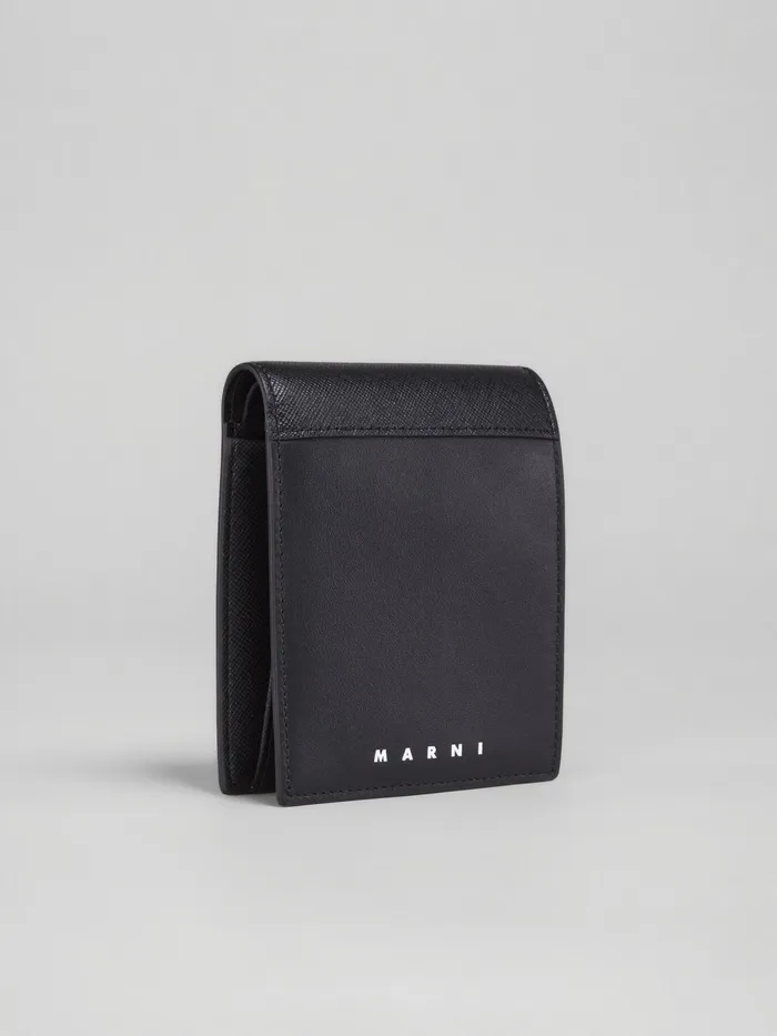 Marni Saffiano Leather Bifold Wallet Black Mens Wallets and Small Leather Goods Marni Saffiano Leather Bifold Wallet Black Mens Wallets and Small Leather Goods
