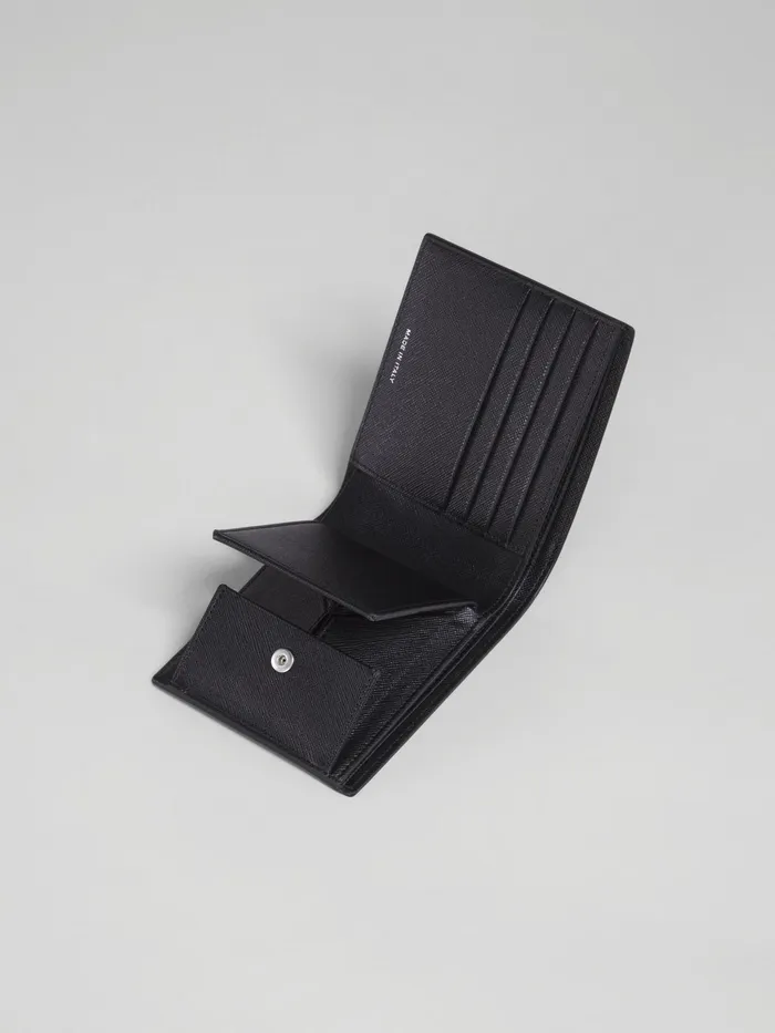 Marni Saffiano Leather Bifold Wallet Black Mens Wallets and Small Leather Goods Marni Saffiano Leather Bifold Wallet Black Mens Wallets and Small Leather Goods