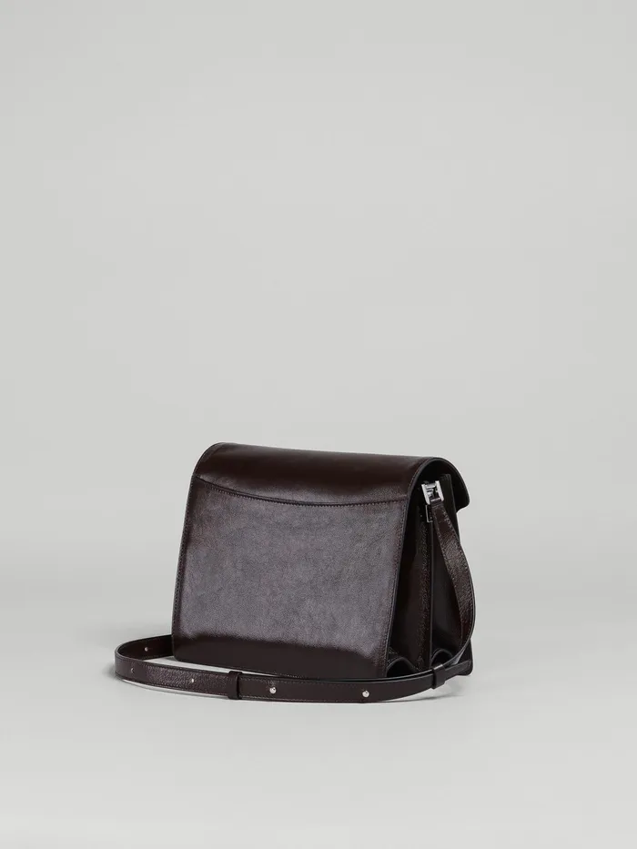 Marni Trunk Soft Large Bag In Brown Leather Black Earth Mens Shoulder Bags Marni Trunk Soft Large Bag In Brown Leather Black Earth Mens Shoulder Bags