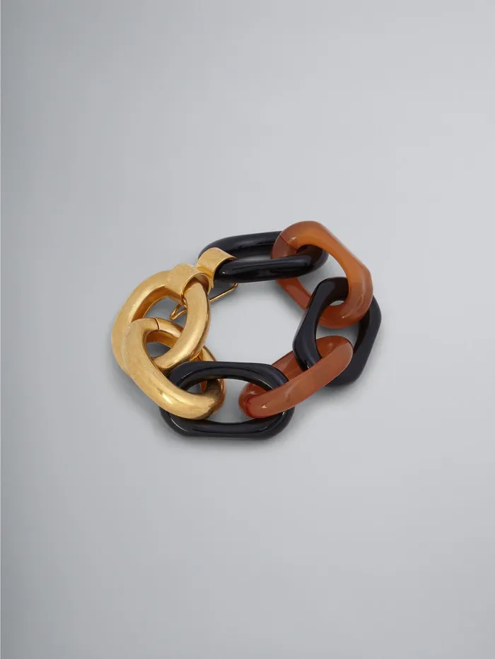 Marni Vertigo Bracelet In Grey Resin And Metal Anthracite Dark Womens Bracelets Marni Vertigo Bracelet In Grey Resin And Metal Anthracite Dark Womens Bracelets