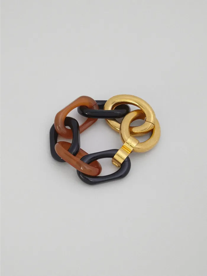 Marni Vertigo Bracelet In Grey Resin And Metal Anthracite Dark Womens Bracelets Marni Vertigo Bracelet In Grey Resin And Metal Anthracite Dark Womens Bracelets