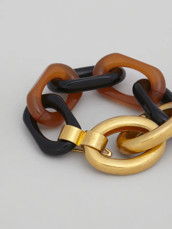 Marni Vertigo Bracelet In Grey Resin And Metal Anthracite Dark Womens Bracelets Marni Vertigo Bracelet In Grey Resin And Metal Anthracite Dark Womens Bracelets