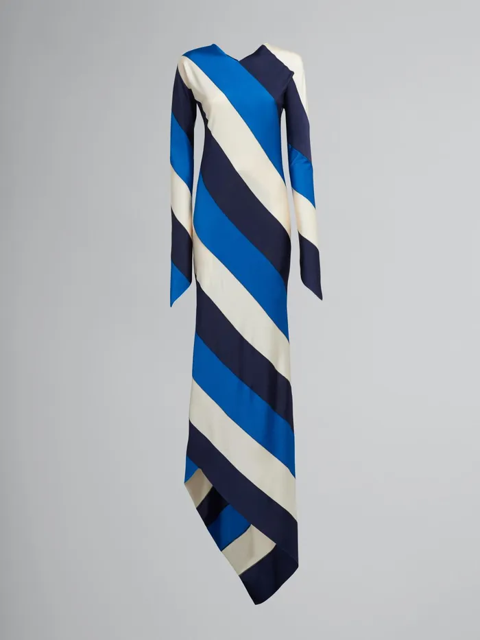 Marni Viscose Jersey Long Dress Royal Womens Dresses
