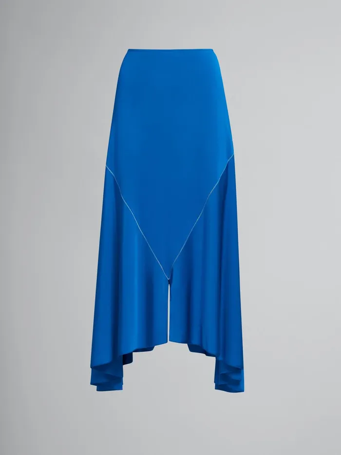 Marni Viscose Jersey Long Skirt Royal Womens Skirts