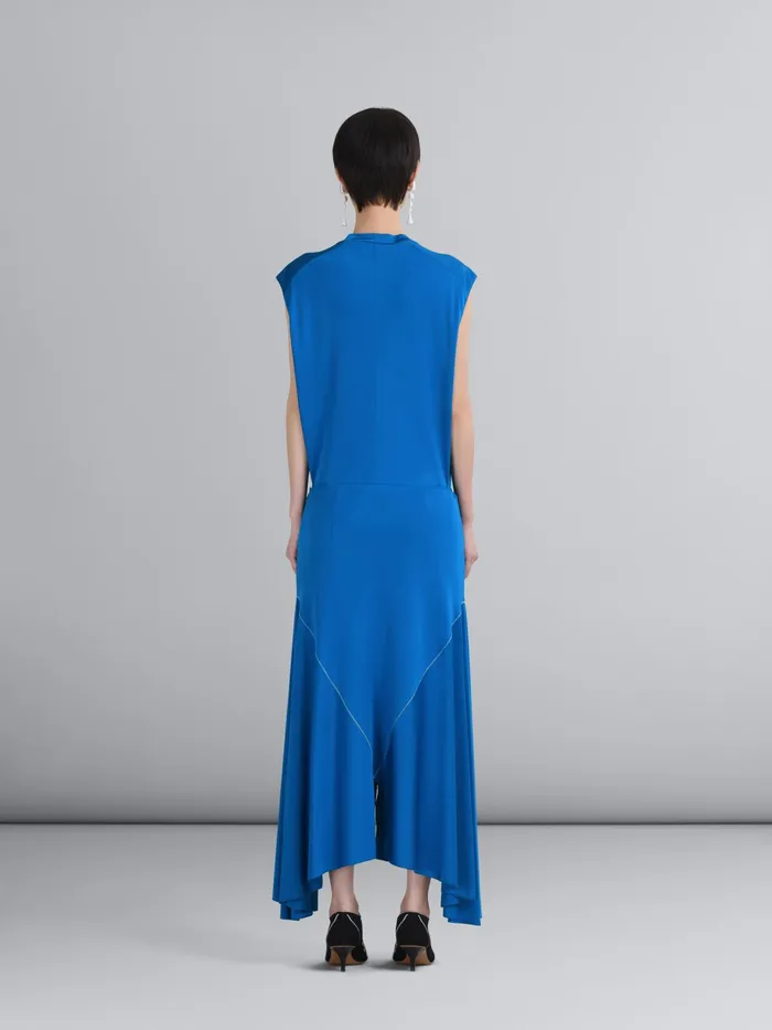 Marni Viscose Jersey Long Skirt Royal Womens Skirts Marni Viscose Jersey Long Skirt Royal Womens Skirts