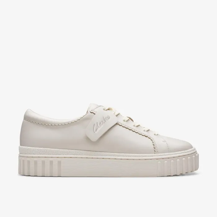 Mayhill Walk Off White Leather Women Clarks Sneakers