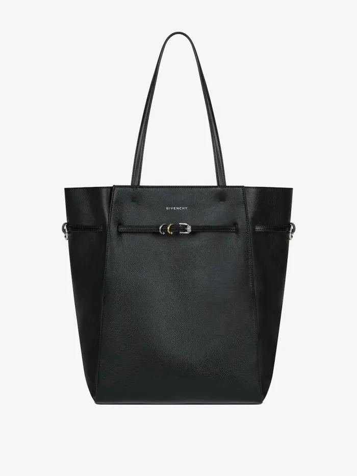 Medium Voyou Tote Bag In Leather Black Women Givenchy Shoulder Bags
