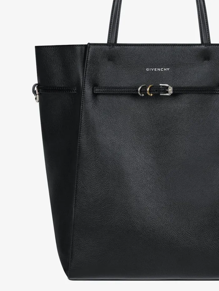 Medium Voyou Tote Bag In Leather Black Women Givenchy Shoulder Bags