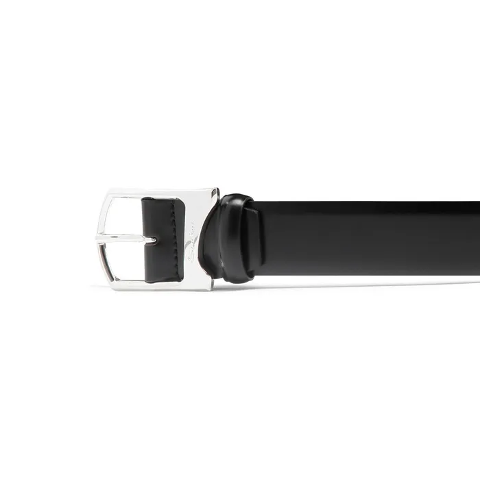 Men Black Leather Adjustable Belt Santoni Belts
