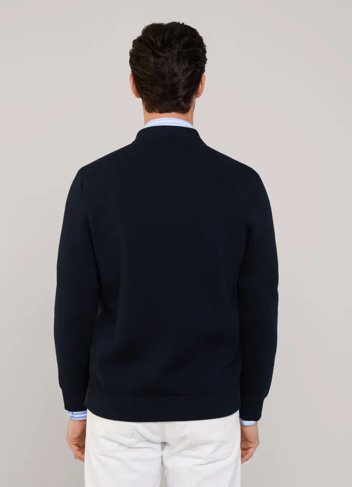 Men Coats and Jackets Faonnable Hybrid Cardigan With Buttoned Closure Marine Blue