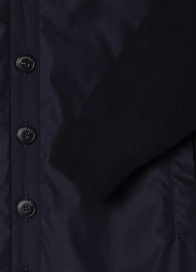 Men Coats and Jackets Faonnable Hybrid Cardigan With Buttoned Closure Marine Blue