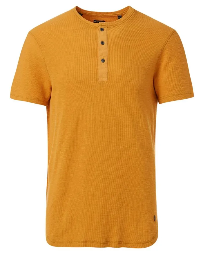 Men Cotton Kosory Henley TShirt Ruby Buffalo David Bitton Tops and Tees