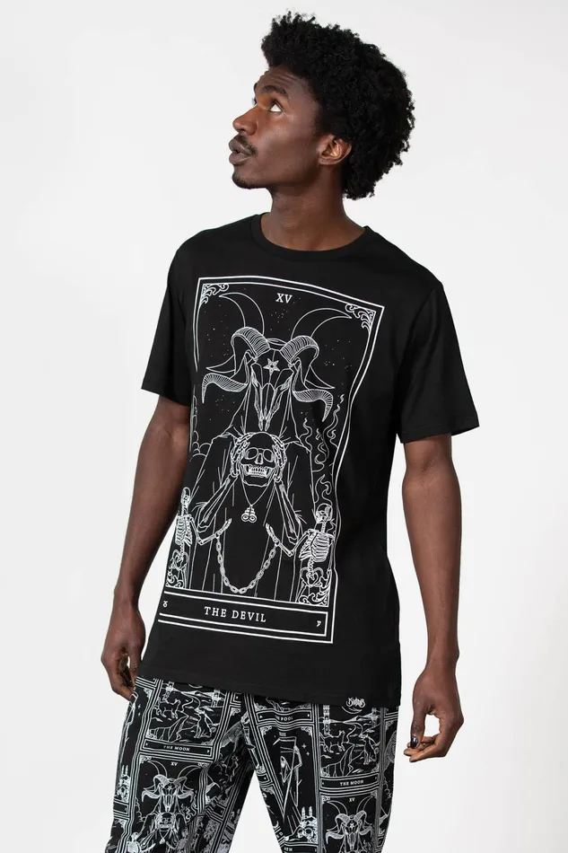 Men Graphic Tops Killstar Soul Card TShirt