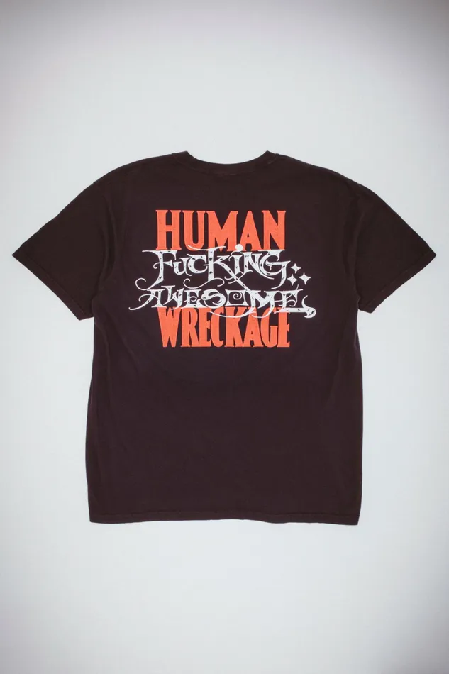 Men Human Wreckage Test Print Tee Fucking Awesome Short Sleeve Men Human Wreckage Test Print Tee Fucking Awesome Short Sleeve