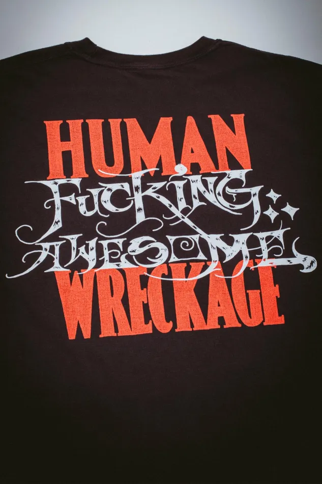 Men Human Wreckage Test Print Tee Fucking Awesome Short Sleeve Men Human Wreckage Test Print Tee Fucking Awesome Short Sleeve