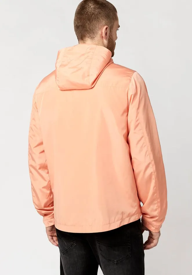Men Jawont Hooded Windbreaker Shell Coral Buffalo David Bitton Jackets