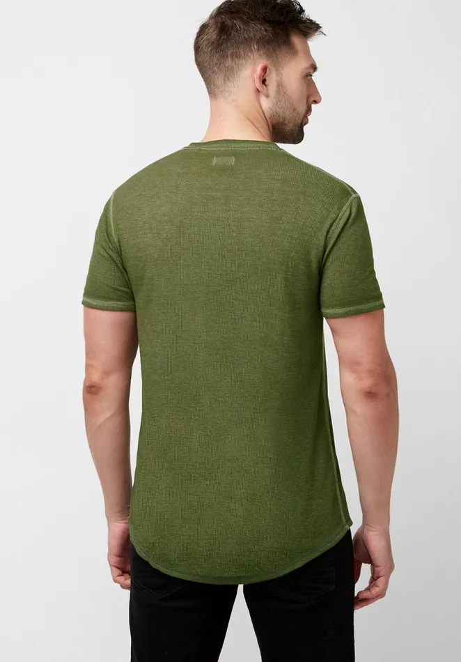 Men Kadya Waffle Knit Army Green TShirt Army Green Buffalo David Bitton Tops and Tees