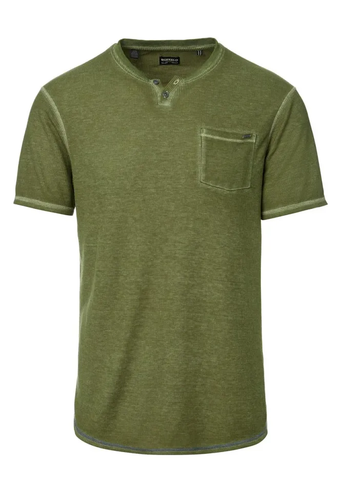 Men Kadya Waffle Knit Army Green TShirt Army Green Buffalo David Bitton Tops and Tees