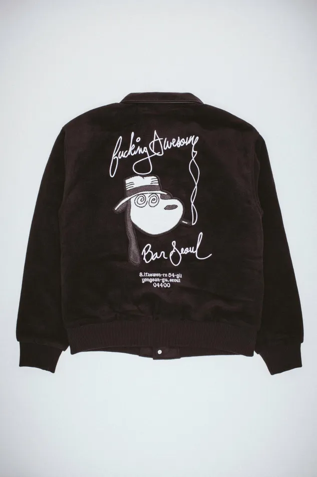 Men Korea Bar Varsity Jacket Fucking Awesome Jackets