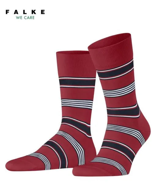 Men Marina Stripe Men Socks Scarlet FALKE Socks
