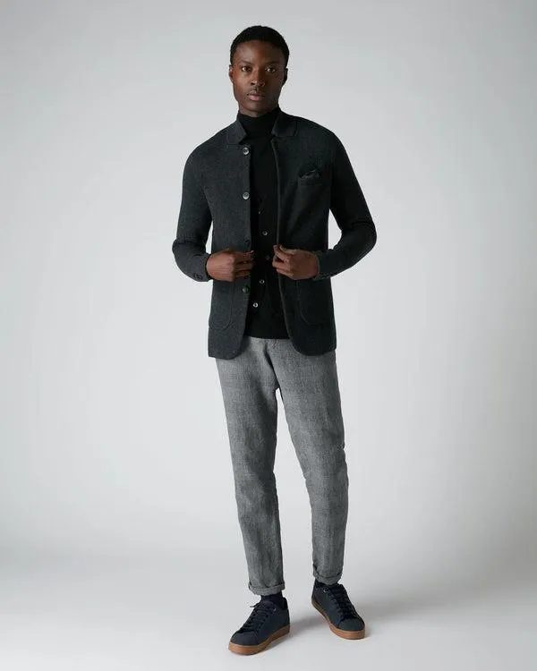 Men Men039s Milano Cashmere JacketIn Dark Charcoal Grey Dark Charcoal Grey NPeal Coats and Jackets