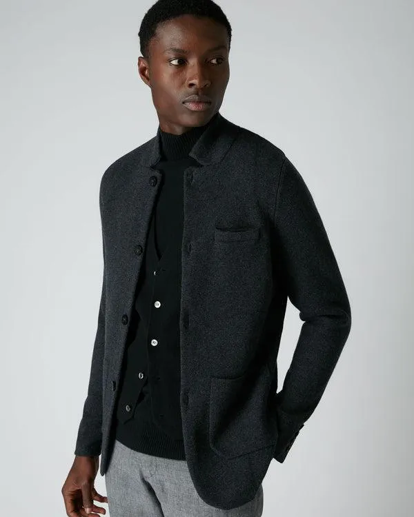 Men Men039s Milano Cashmere JacketIn Dark Charcoal Grey Dark Charcoal Grey NPeal Coats and Jackets