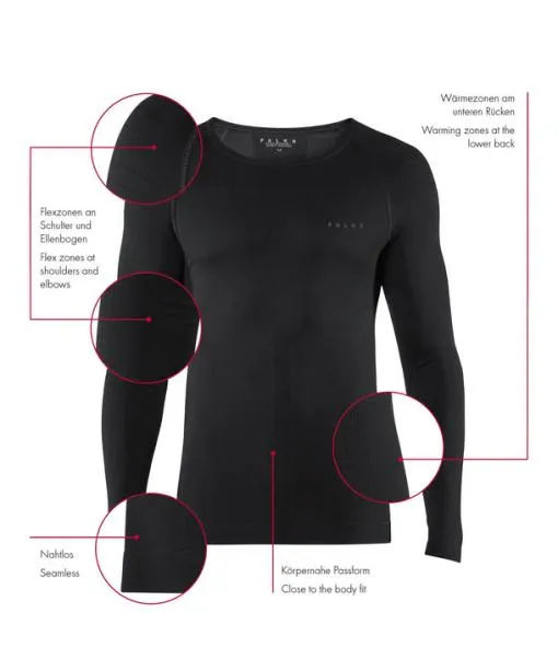 Men Men Long Sleeve Shirt Warm Yve FALKE Long Sleeve Shirts