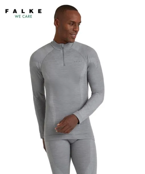 Men Men Long Sleeve Shirt WoolTech Grey FALKE Long Sleeve Shirts