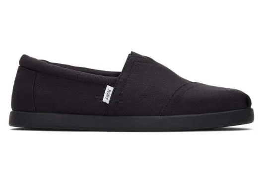 Men MenAlp Fwd All Black Recycled Cotton Canvas Blackblack TOMS Alpargatas