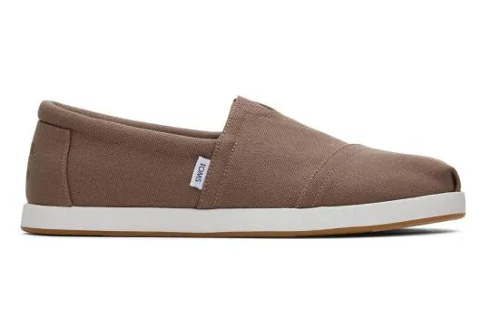 Men MenAlp Fwd Taupe Recycled Cotton Canvas Taupe Grey TOMS Slip Ons