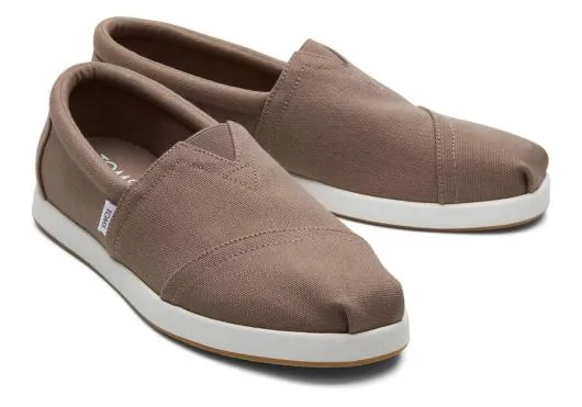 Men MenAlp Fwd Taupe Recycled Cotton Canvas Taupe Grey TOMS Slip Ons