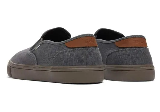 Men MenBaja Graphite Heritage Canvas Slip On Sneaker Smoky Graphite TOMS Exclusives