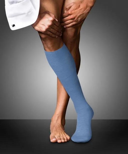 Men No 6 Finest Merino and Silk Men Kneehigh Socks Arcticblue FALKE Knee High Socks Men No 6 Finest Merino and Silk Men Kneehigh Socks Arcticblue FALKE Knee High Socks
